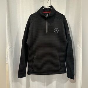 Spyder 1/4 Zip Pullover, Mercedes-Benz Logo Left Chest, In Black Large